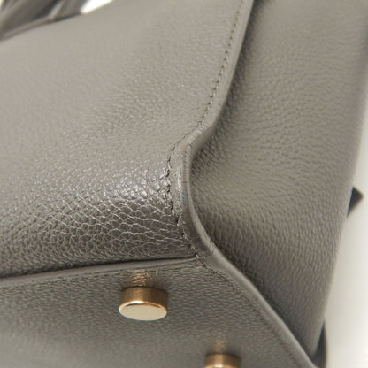 SAINT LAURENT サンローラン ダウンタウンベイビー カバス 635346 ハンドバッグ レザー グレー レディース /253715【中古】