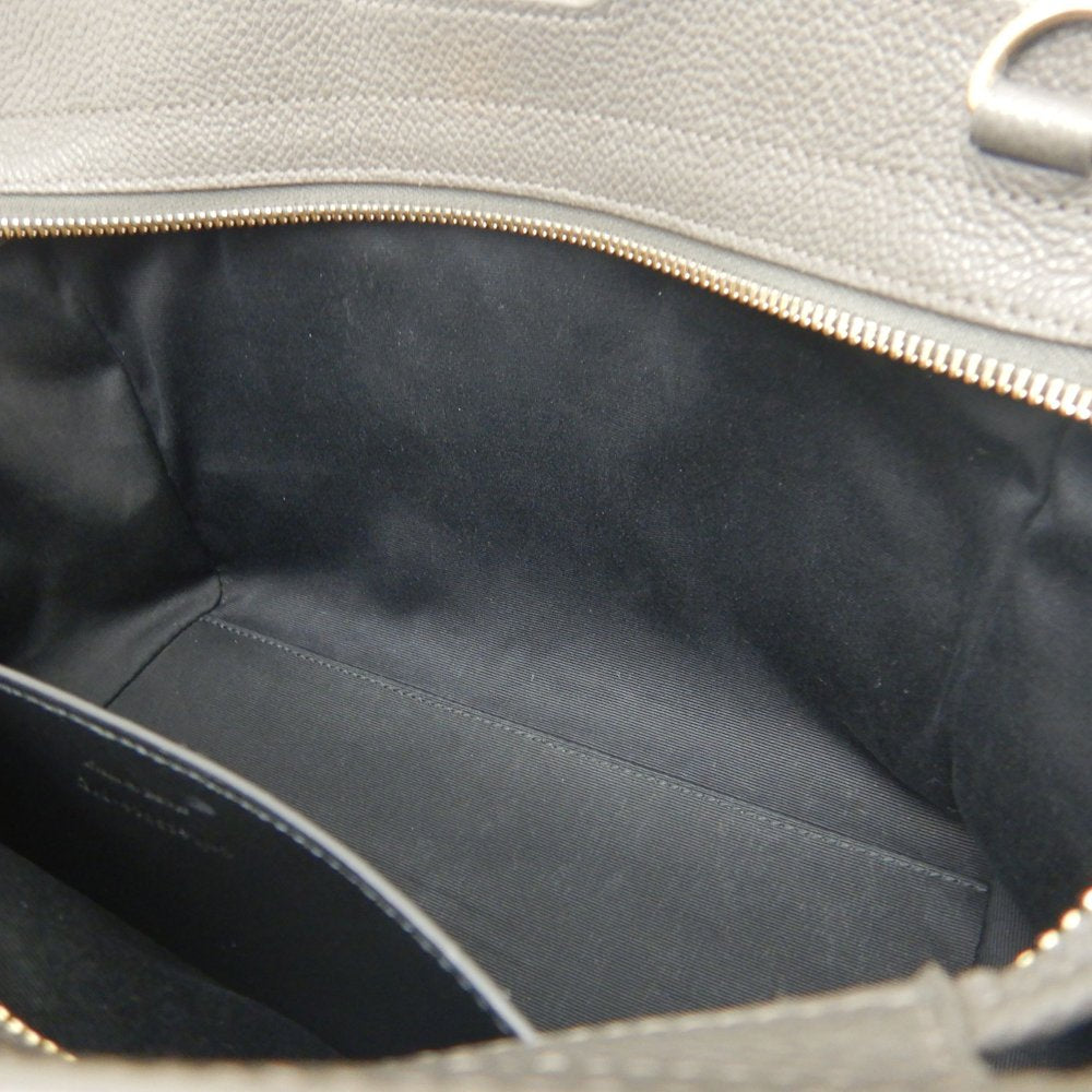 SAINT LAURENT サンローラン ダウンタウンベイビー カバス 635346 ハンドバッグ レザー グレー レディース /253715【中古】