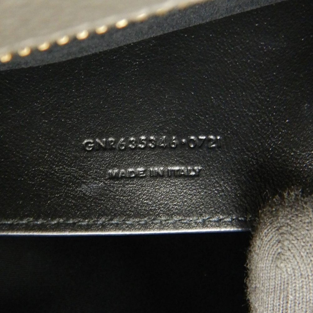 SAINT LAURENT サンローラン ダウンタウンベイビー カバス 635346 ハンドバッグ レザー グレー レディース /253715【中古】