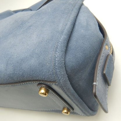 COACH コーチ ローグ CCX24 3WAY ハンドバッグ スエードxレザー ブルー レディース /253747【中古】