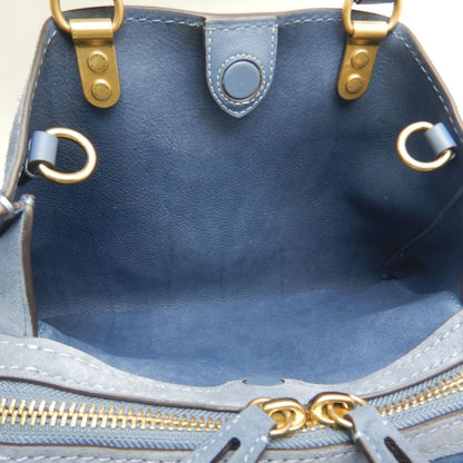 COACH コーチ ローグ CCX24 3WAY ハンドバッグ スエードxレザー ブルー レディース /253747【中古】