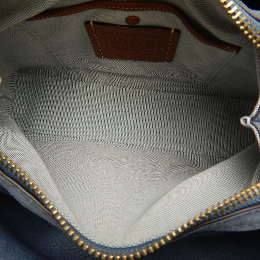 COACH コーチ ローグ CCX24 3WAY ハンドバッグ スエードxレザー ブルー レディース /253747【中古】