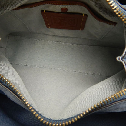 COACH コーチ ローグ CCX24 3WAY ハンドバッグ スエードxレザー ブルー レディース /253747【中古】