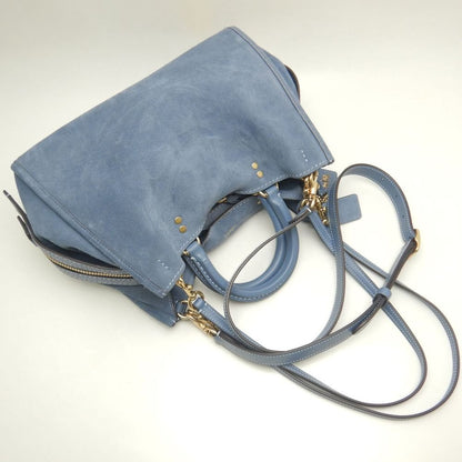 COACH コーチ ローグ CCX24 3WAY ハンドバッグ スエードxレザー ブルー レディース /253747【中古】