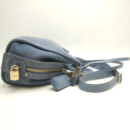 COACH コーチ ローグ CCX24 3WAY ハンドバッグ スエードxレザー ブルー レディース /253747【中古】