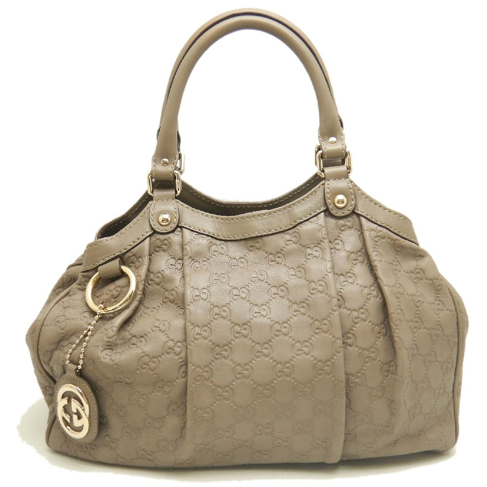 GUCCI グッチ スーキー グッチシマ 211944 ハンドバッグ レザー トープ レディース /253762【中古】