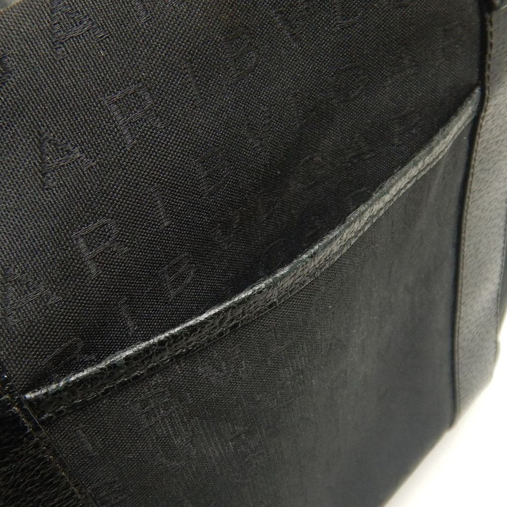 BVLGARI ブルガリ ロゴマニア ハンドバッグ キャンバスxレザー ブラック レディース /253781【中古】