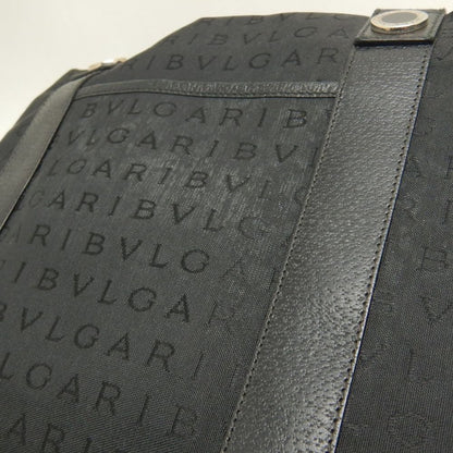 BVLGARI ブルガリ ロゴマニア ハンドバッグ キャンバスxレザー ブラック レディース /253781【中古】