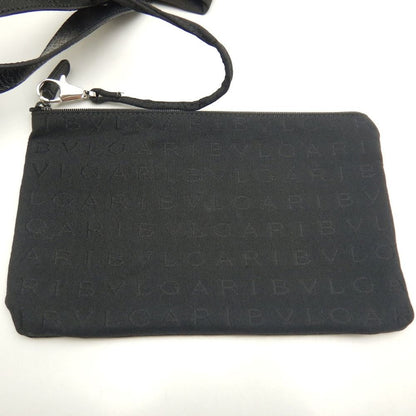 BVLGARI ブルガリ ロゴマニア ハンドバッグ キャンバスxレザー ブラック レディース /253781【中古】