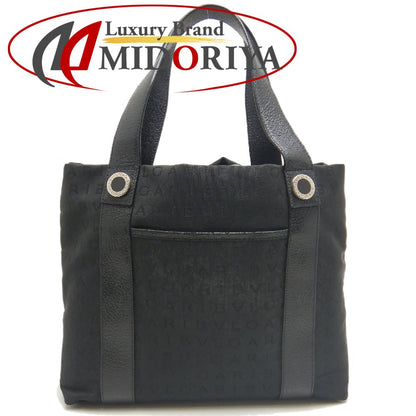 BVLGARI ブルガリ ロゴマニア ハンドバッグ キャンバスxレザー ブラック レディース /253781【中古】