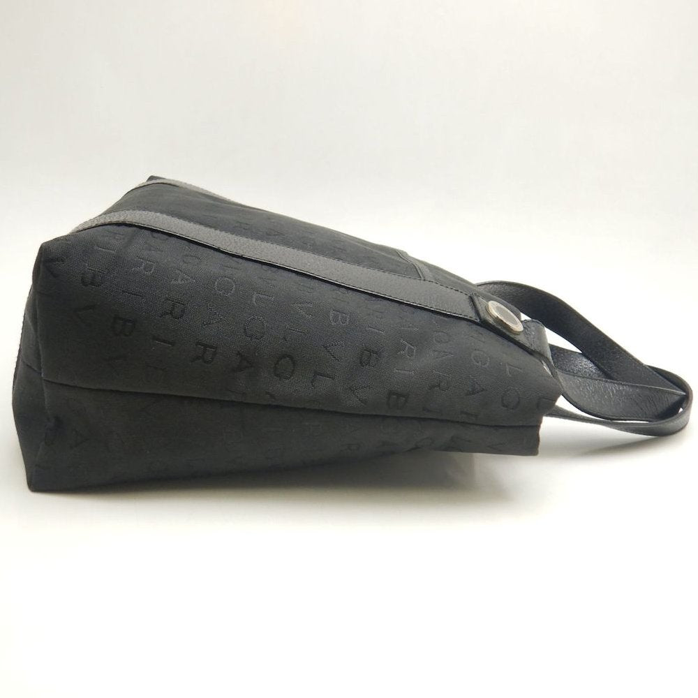 BVLGARI ブルガリ ロゴマニア ハンドバッグ キャンバスxレザー ブラック レディース /253781【中古】