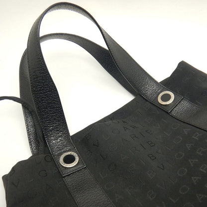 BVLGARI ブルガリ ロゴマニア ハンドバッグ キャンバスxレザー ブラック レディース /253781【中古】