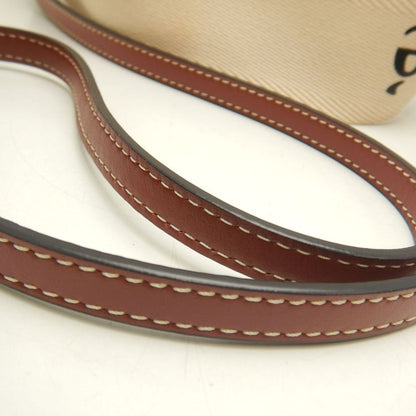 Chloe クロエ ウッディ スモールバスケット CHC22SS381G55101 ショルダーバッグ フェアトレードペーパー xキャンバスxレザー ナチュラル レディース /253786【中古】
