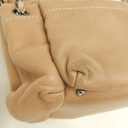 CHANEL シャネル チェーンショルダーバッグ ラムスキン ベージュ レディース /253802【中古】