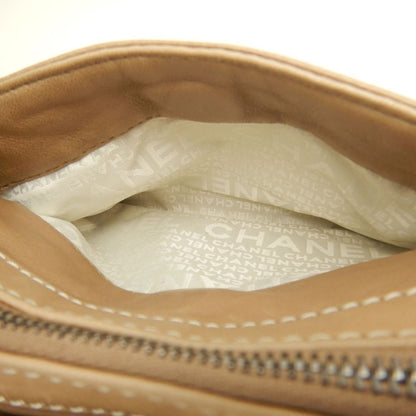 CHANEL シャネル チェーンショルダーバッグ ラムスキン ベージュ レディース /253802【中古】