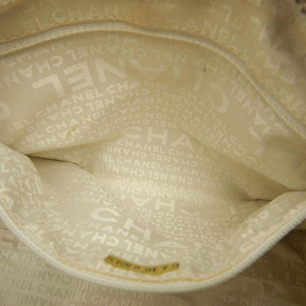 CHANEL シャネル チェーンショルダーバッグ ラムスキン ベージュ レディース /253802【中古】