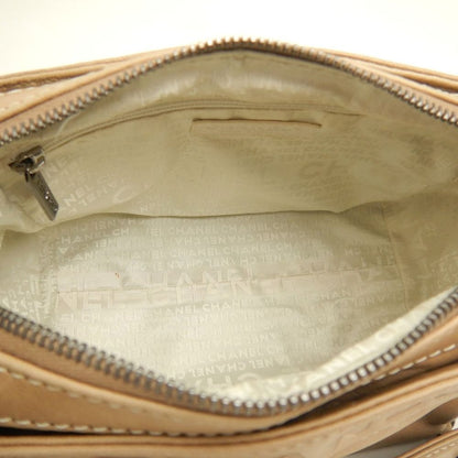 CHANEL シャネル チェーンショルダーバッグ ラムスキン ベージュ レディース /253802【中古】
