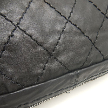 CHANEL シャネル ワイルドステッチ ガマ口 ハンドバッグ ラムスキン ブラック レディース /253803【中古】