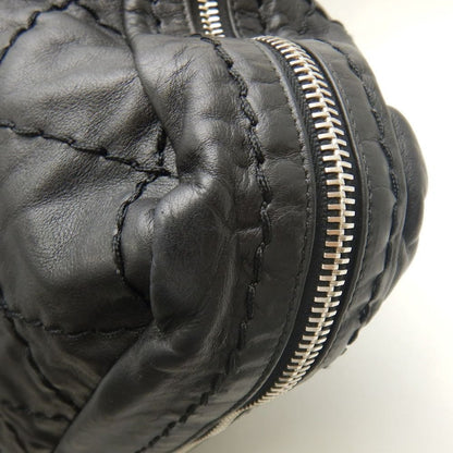 CHANEL シャネル ワイルドステッチ ガマ口 ハンドバッグ ラムスキン ブラック レディース /253803【中古】