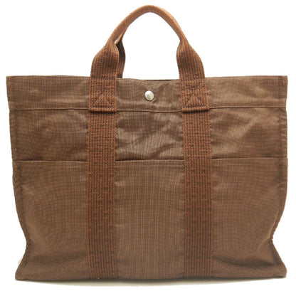 HERMES エルメス エールライン トートMM トートバッグ ポリエステル ブラウン レディース /253810【中古】