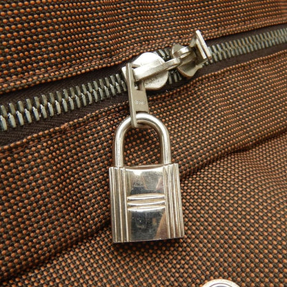 HERMES エルメス エールライン トートMM トートバッグ ポリエステル ブラウン レディース /253810【中古】