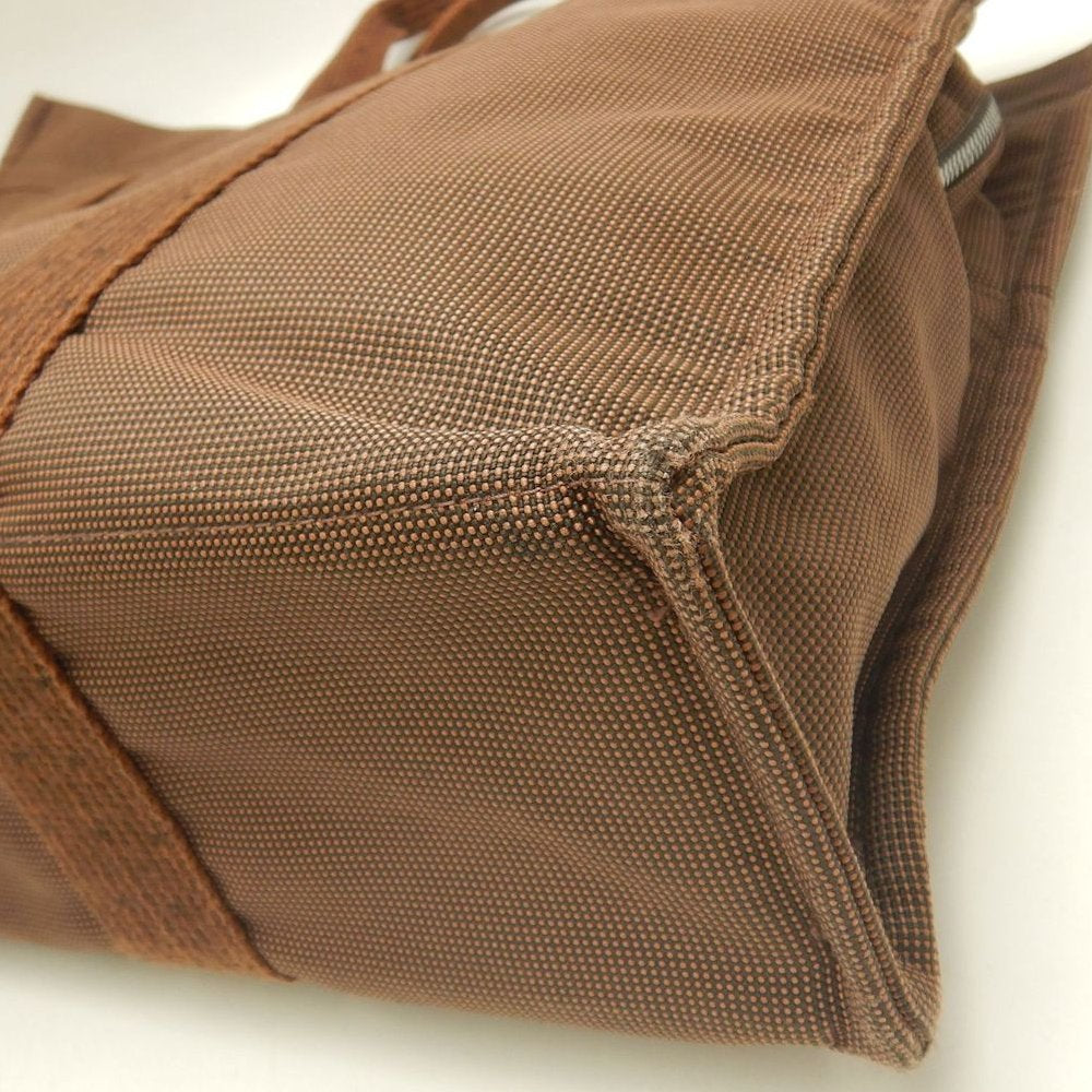 HERMES エルメス エールライン トートMM トートバッグ ポリエステル ブラウン レディース /253810【中古】