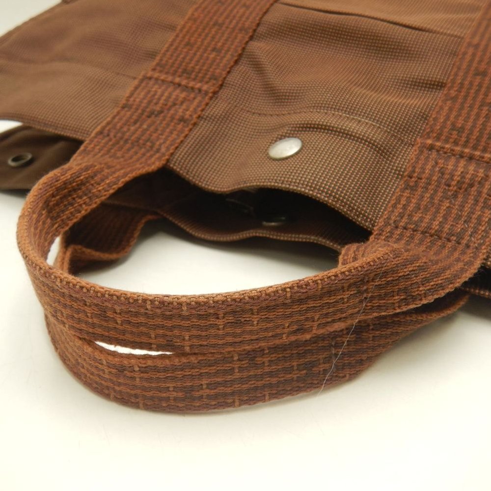 HERMES エルメス エールライン トートMM トートバッグ ポリエステル ブラウン レディース /253810【中古】