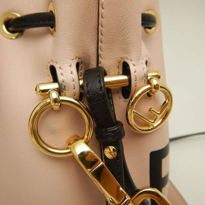 FENDI フェンディ モントレゾール 8BS010 ショルダーバッグ レザー ピンク ブラック レディース /253814【中古】