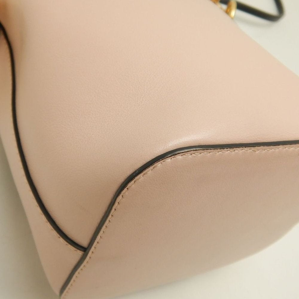 FENDI フェンディ モントレゾール 8BS010 ショルダーバッグ レザー ピンク ブラック レディース /253814【中古】
