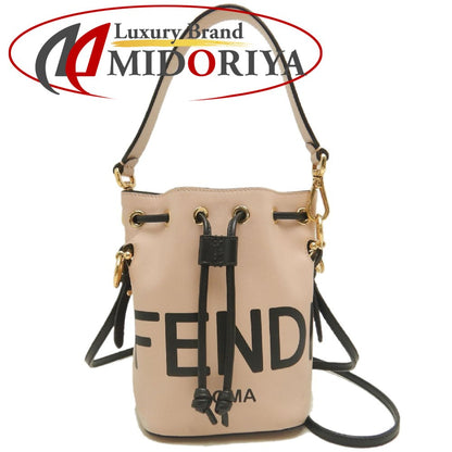 FENDI フェンディ モントレゾール 8BS010 ショルダーバッグ レザー ピンク ブラック レディース /253814【中古】