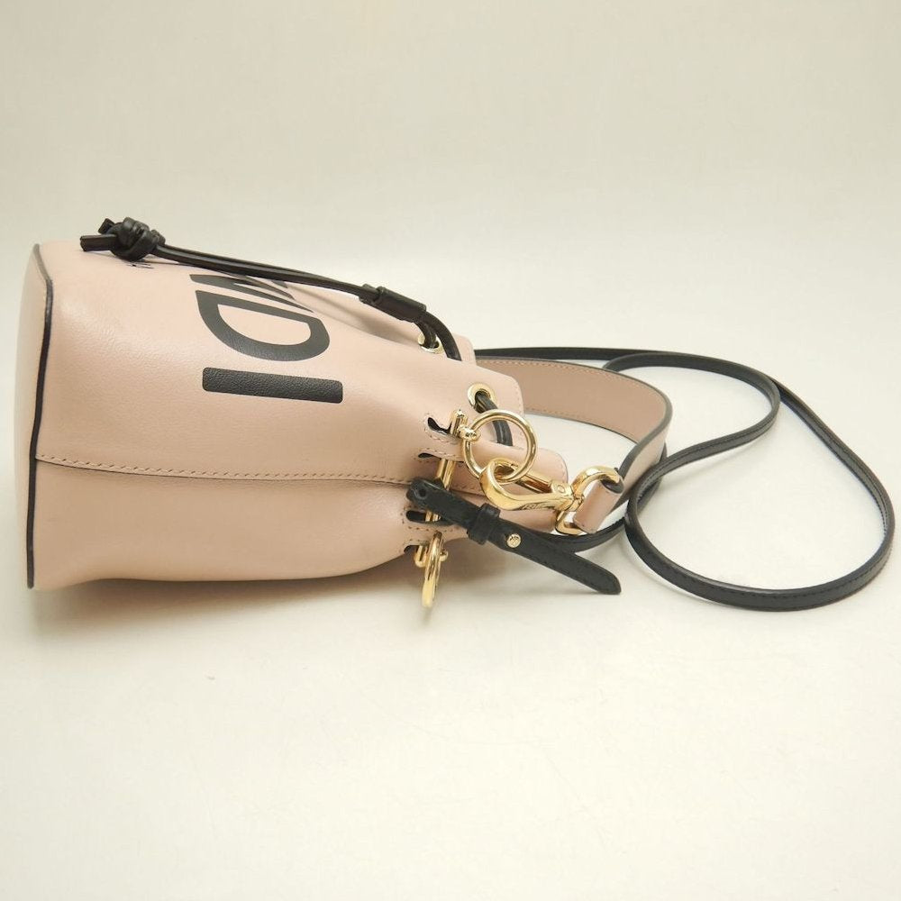 FENDI フェンディ モントレゾール 8BS010 ショルダーバッグ レザー ピンク ブラック レディース /253814【中古】