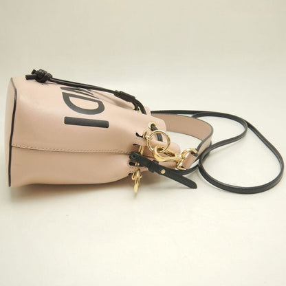 FENDI フェンディ モントレゾール 8BS010 ショルダーバッグ レザー ピンク ブラック レディース /253814【中古】