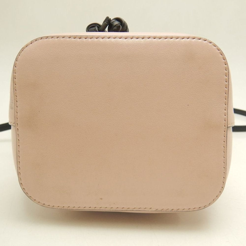 FENDI フェンディ モントレゾール 8BS010 ショルダーバッグ レザー ピンク ブラック レディース /253814【中古】