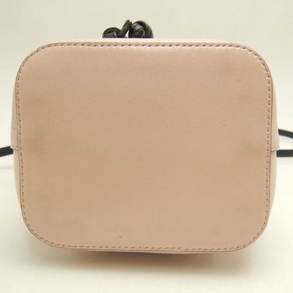 FENDI フェンディ モントレゾール 8BS010 ショルダーバッグ レザー ピンク ブラック レディース /253814【中古】