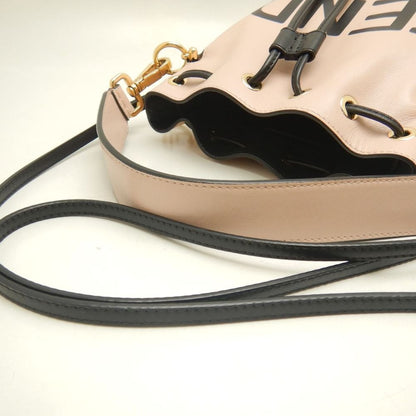 FENDI フェンディ モントレゾール 8BS010 ショルダーバッグ レザー ピンク ブラック レディース /253814【中古】