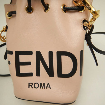FENDI フェンディ モントレゾール 8BS010 ショルダーバッグ レザー ピンク ブラック レディース /253814【中古】