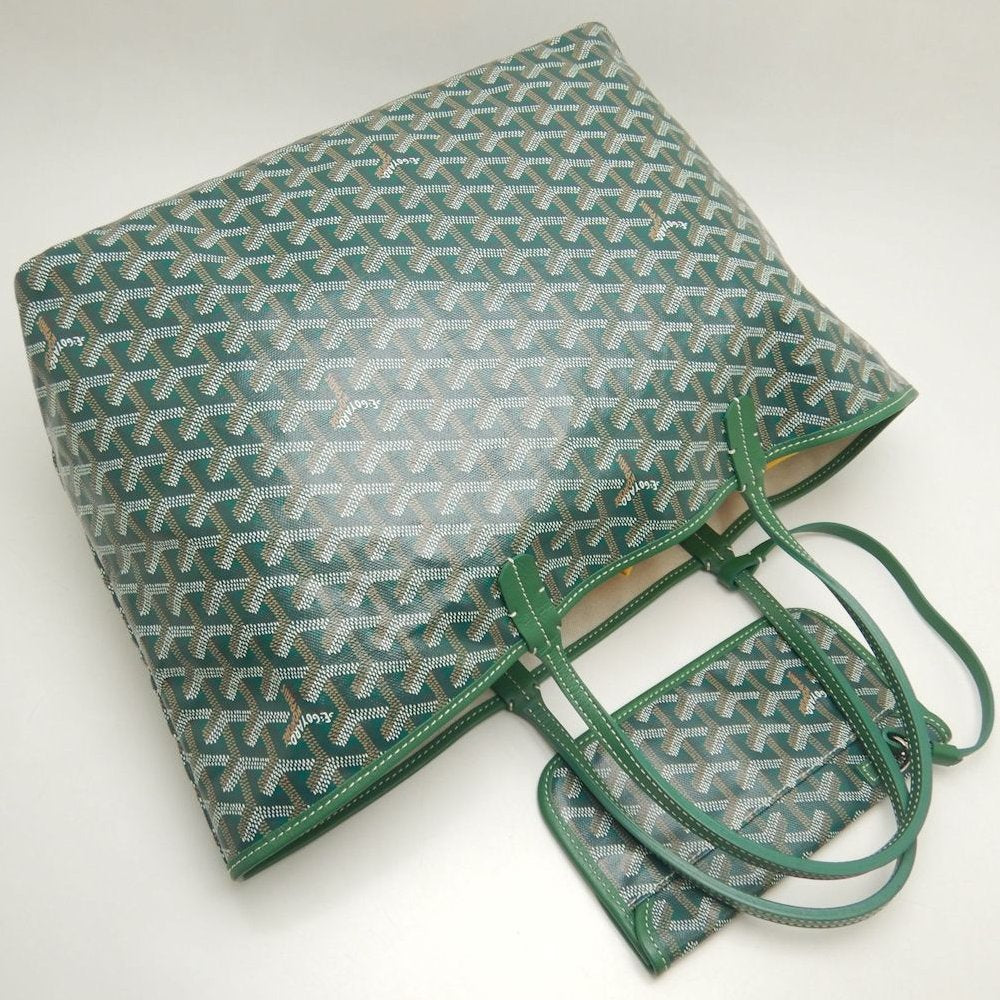GOYARD ゴヤール サンルイPM トートバッグ ゴヤールディンキャンバス グリーン レディース /253822【中古】