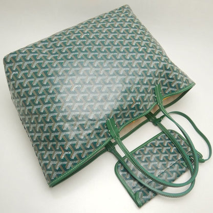 GOYARD ゴヤール サンルイPM トートバッグ ゴヤールディンキャンバス グリーン レディース /253822【中古】