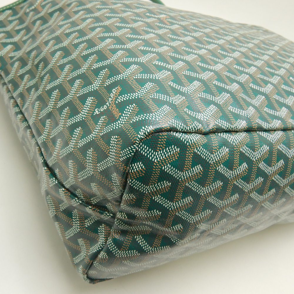 GOYARD ゴヤール サンルイPM トートバッグ ゴヤールディンキャンバス グリーン レディース /253822【中古】