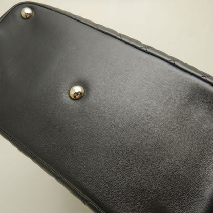 CHANEL シャネル カンボンライン ラージトート A25169 トートバッグ レザー ブラック ホワイト レディース /253825【中古】