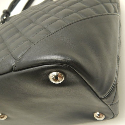 CHANEL シャネル カンボンライン ラージトート A25169 トートバッグ レザー ブラック ホワイト レディース /253825【中古】