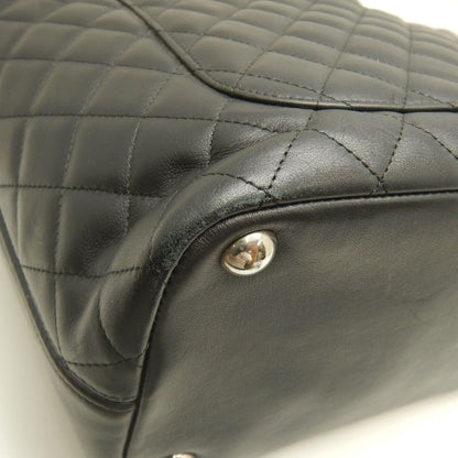 CHANEL シャネル カンボンライン ラージトート A25169 トートバッグ レザー ブラック ホワイト レディース /253825【中古】