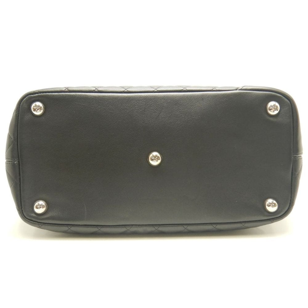 CHANEL シャネル カンボンライン ラージトート A25169 トートバッグ レザー ブラック ホワイト レディース /253825【中古】