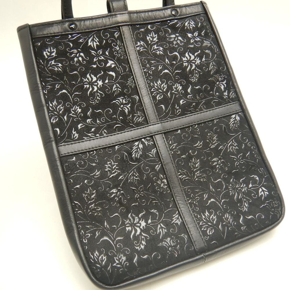 INDEN-YA 印傳屋 ミニハンドバッグ 鹿革 ブラック レディース /253829【中古】