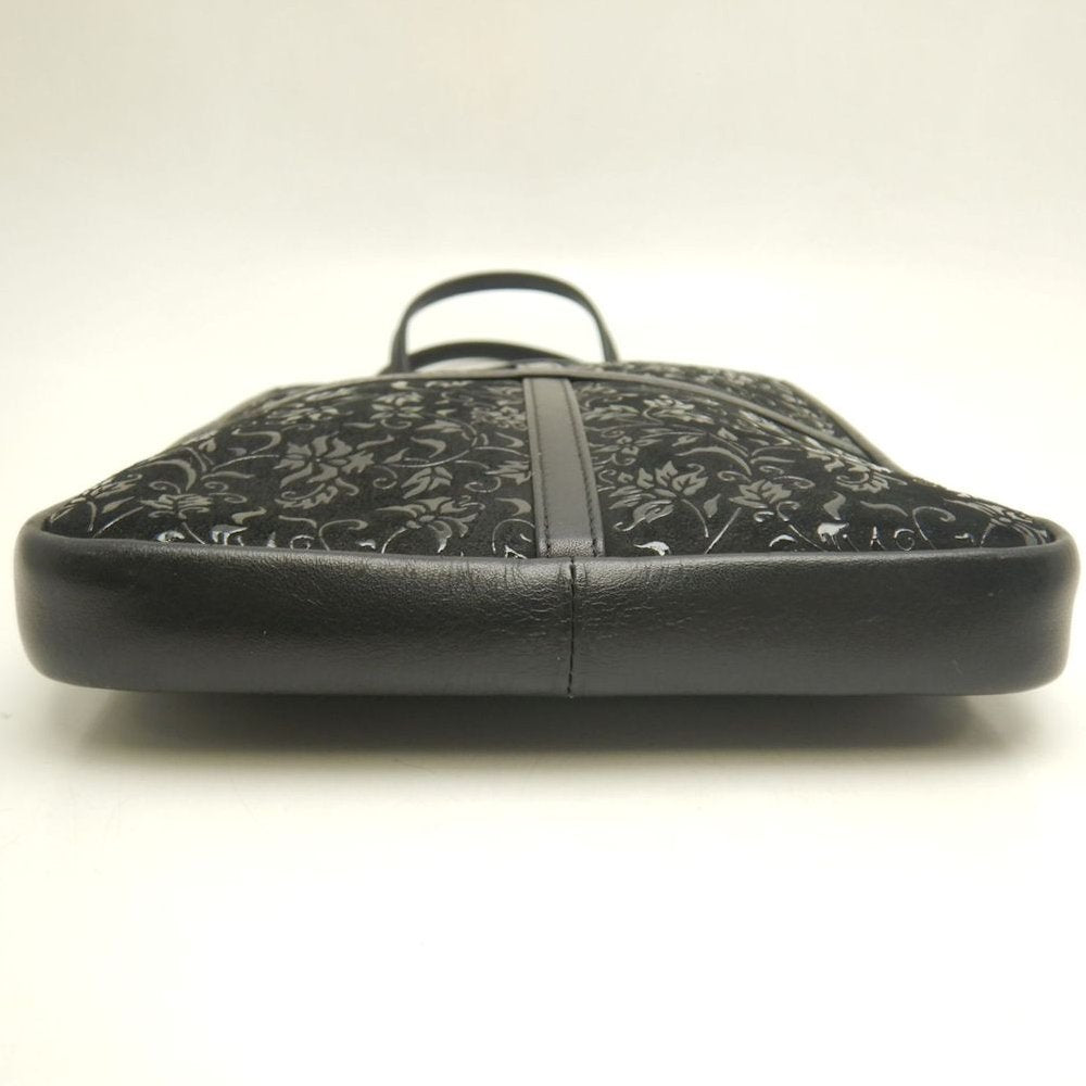 INDEN-YA 印傳屋 ミニハンドバッグ 鹿革 ブラック レディース /253829【中古】