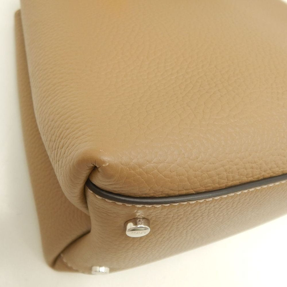 TOD’S トッズ Tタイムレス マイクロ ハンドバッグ レザー ブラウン レディース /253832【中古】