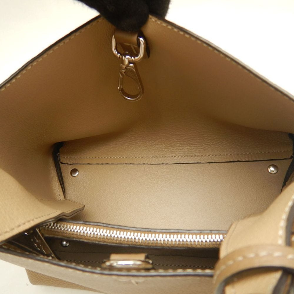 TOD’S トッズ Tタイムレス マイクロ ハンドバッグ レザー ブラウン レディース /253832【中古】