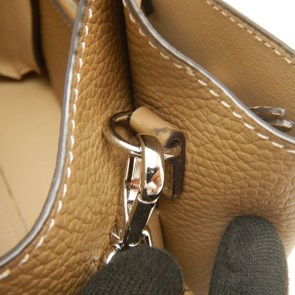 TOD’S トッズ Tタイムレス マイクロ ハンドバッグ レザー ブラウン レディース /253832【中古】