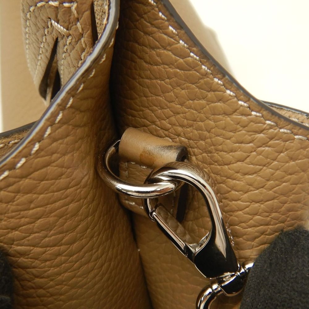 TOD’S トッズ Tタイムレス マイクロ ハンドバッグ レザー ブラウン レディース /253832【中古】