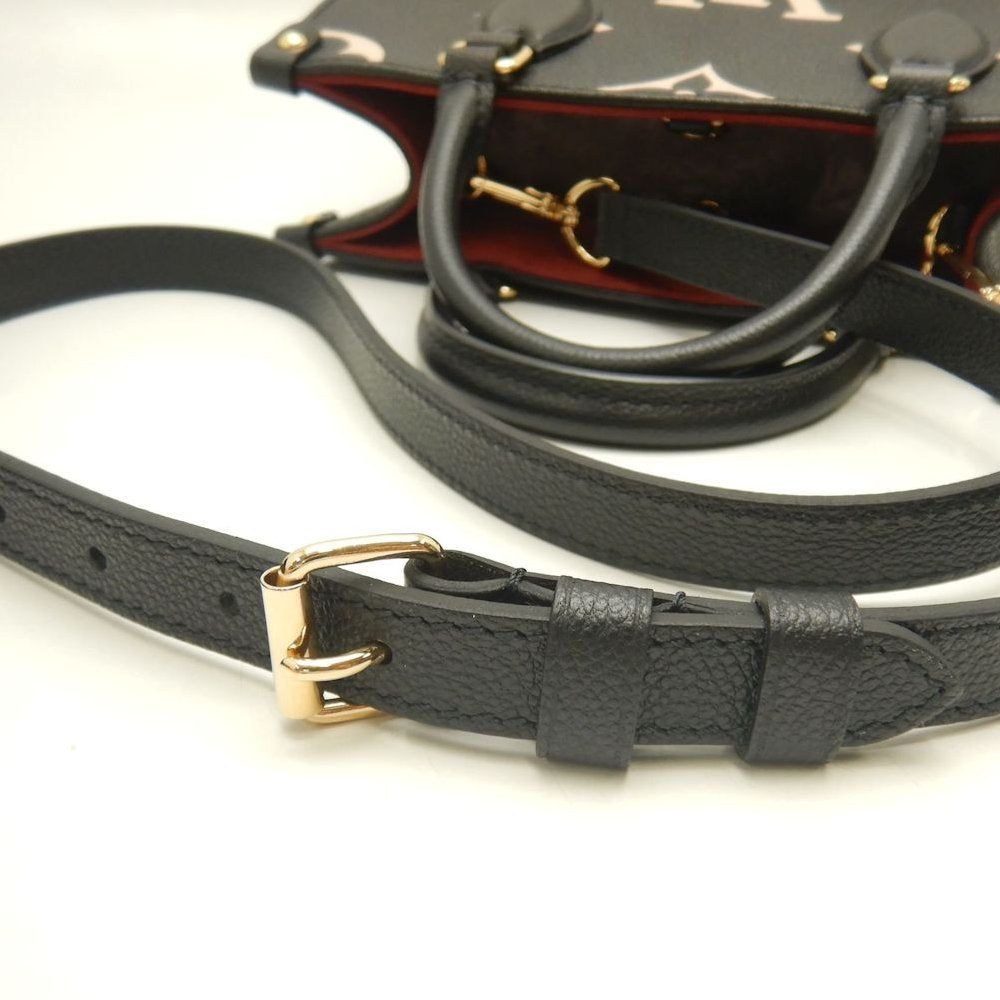 LOUIS VUITTON ルイヴィトン バイカラーモノグラム オンザゴーPM M45659 ハンドバッグ ブラック アンプラント ベージュ レディース /253836【中古】
